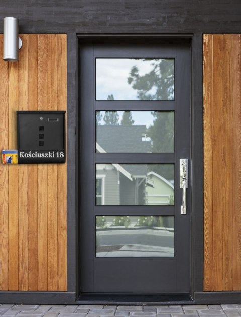 Skrzynka na listy HANS czarny z napisem