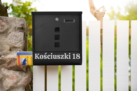 Skrzynka na listy HANS czarny z napisem