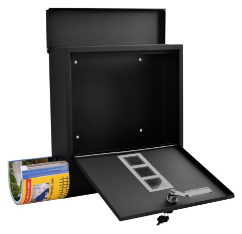 Skrzynka na listy HANS czarny z napisem