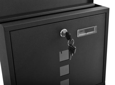 Skrzynka na listy HANS czarny z napisem