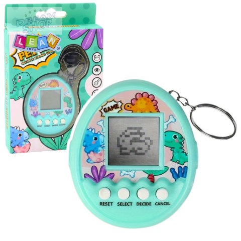 Tamagotchi Pet Egg Gra Elektroniczna 168W1 Brelok Z Dzwoneczkiem Turkusowa