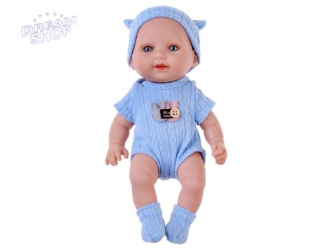 Urocza lalka BOBAS 26 cm - lekka i ruchoma w śpioszkach z czapeczką ZA5831