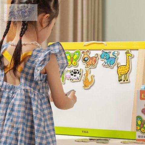 VIGA Drewniane Magnesy Zwierzęta zestaw 20 elementów