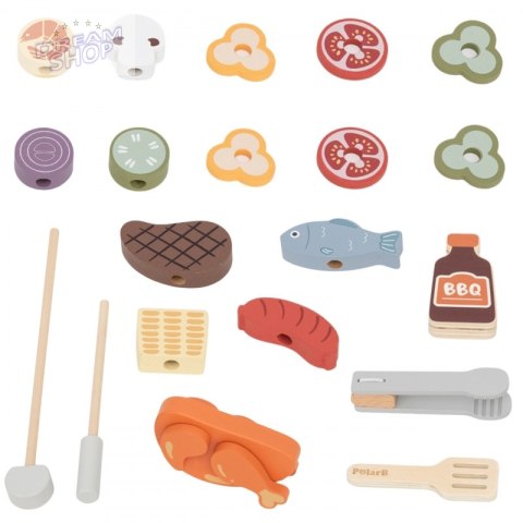 VIGA Drewniany Zestaw do Grillowania BBQ Grill