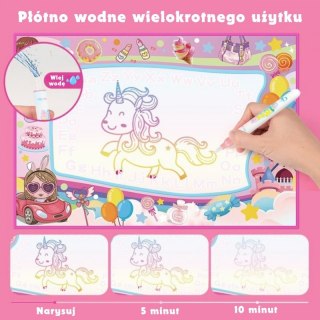 WOOPIE Mata Wodna do Malowania 2w1 XXL 100x70cm Świeci w Ciemności
