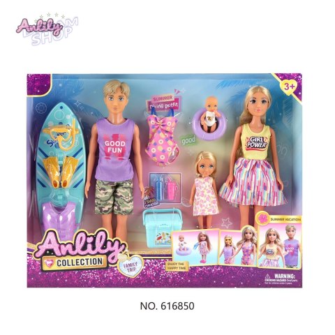 Zestaw Lalek, Rodzina na Wakacjach + Akcesoria