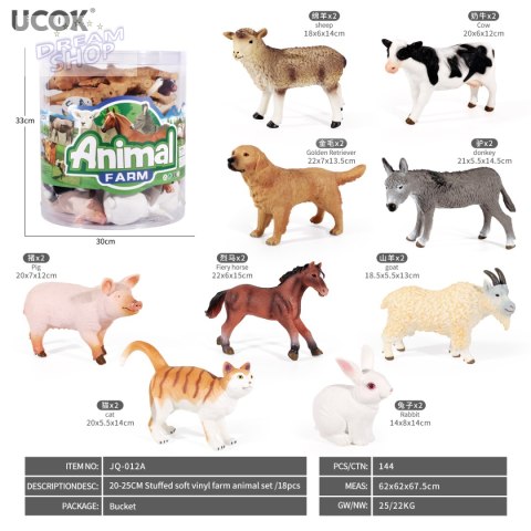 Zestaw Zwierząt 18el. Farma