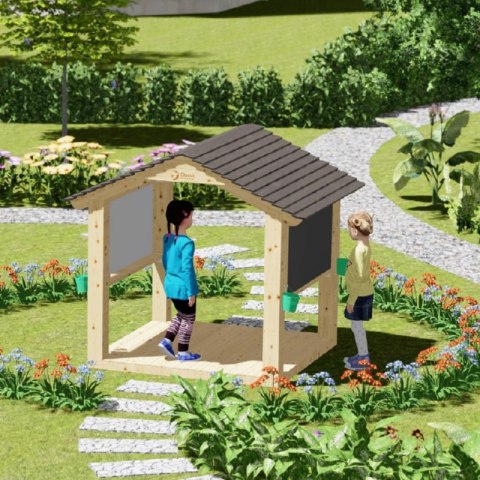 CLASSIC WORLD EDU Drewniana Tablica Dwustronna Kredowa- Magnetyczna Edukacyjna