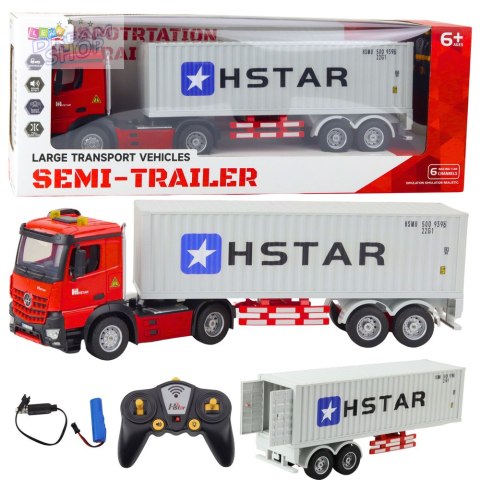 Ciężarówka z Kontenerem Zdalnie Sterowana RC 6CH Kąt Skrętu 270°