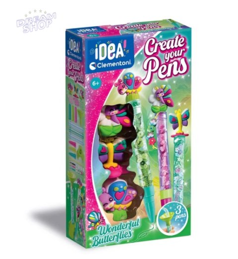 Idea Art Zestaw Mini Fabryka Długopisów Motylki Clementoni 18169  Idea Art Zestaw Mini Fabryka Długopisów Motylki Clementoni 18169