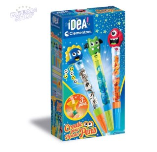 Idea Art Zestaw Mini Fabryka Monster Długopisów Potwory Clementoni 18833