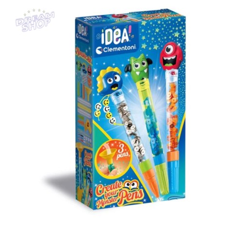 Idea Art Zestaw Mini Fabryka Monster Długopisów Potwory Clementoni 18833 Idea Art Zestaw Mini Fabryka Monster Długopisów Potwory Clementoni 18833