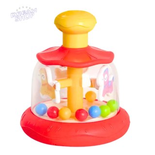 Interaktywna Karuzela Bączek Z Kulkami Dla Malucha Czerwony
