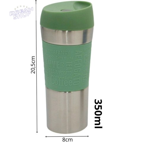 KUBEK TERMICZNY TURYSTYCZNY EXCELLENT HOUSEWARE 350L ZIELONY