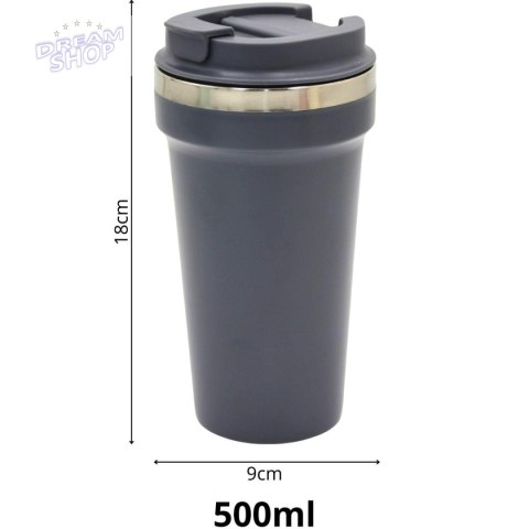 KUBEK TERMICZNY TURYSTYCZNY EXCELLENT HOUSEWARE 500L - ANTRACYT