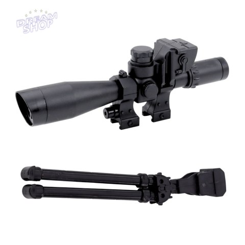 Karabin Snajperski Zabawkowy AK-528 Celownik Statyw Światła Dźwięki