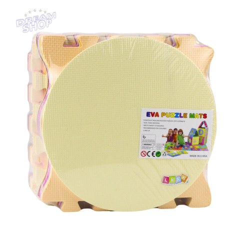 Miękkie Puzzle Mata Edukacyjna Pianka EVA Owoce Słodycze Pastelowe 16 el.