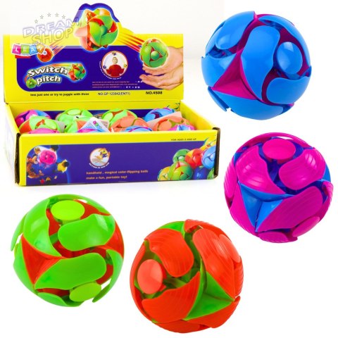 Piłka Zmieniająca Kolor do Rzucania Żonglowania 6cm Kolorowa