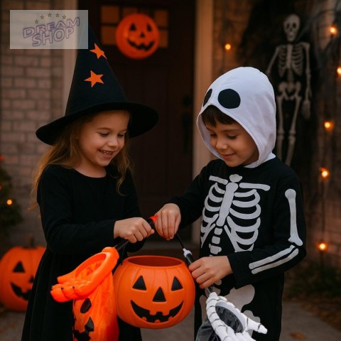 TORBA WIADRO NA CUKIERKI HALLOWEEN POMARAŃCZOWA