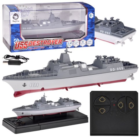 Zdalnie sterowany Statek bitewny Niszczyciel DD-055 Skala 1:890 RC0733