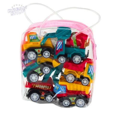 Zestaw Mini Autka Budowlane Z Napędem W Torebce 6szt.