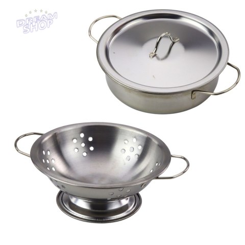 Zestaw Naczynia Kuchenne W Plecaku Metalowe Garnki Łyżki 12 el.