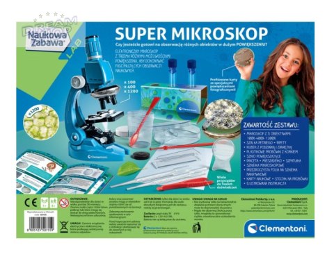 Zestaw Naukowa Zabawa Super Mikroskop Clementoni 50755