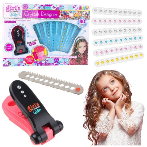 Zestaw Pięknośći Diamenciki Maszynka Do Ozdabiania Włosów 80 el.
