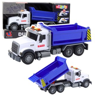 Ciężarówka Wywrotka Ruchoma Paka Światła Dźwięki Niebieska