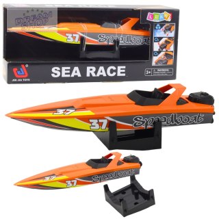 Łódź Motorówka Nakręcany Mechanizm Do Wody Pomarańczowa