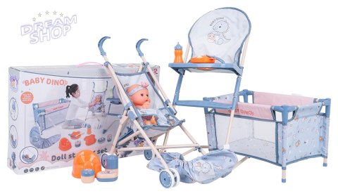 MEGA Zestaw DINUŚ z Lalką + Akcesoria
