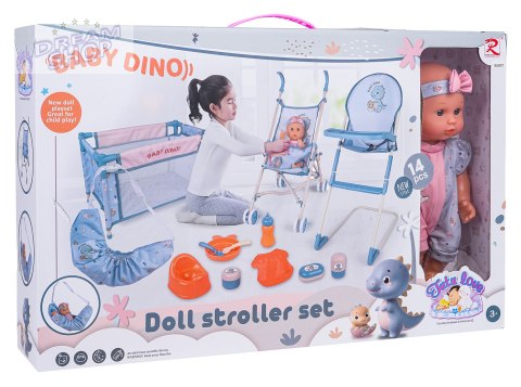 MEGA Zestaw DINUŚ z Lalką + Akcesoria