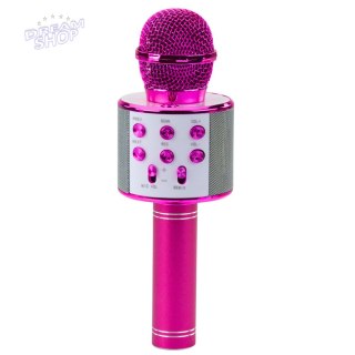 Mikrofon Bezprzewodowy Karaoke Z Głośnikiem Bluetooth Różowy