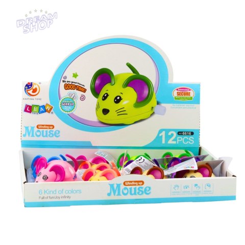 Myszka Nakręcana Jeździ Porusza Ogonkiem 8cm Mix Kolor