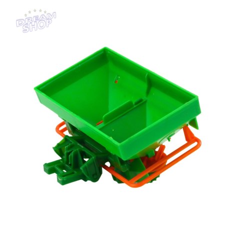 Traktor Pojazd Rolniczy Farmerski Z Siewnikiem Czerwony