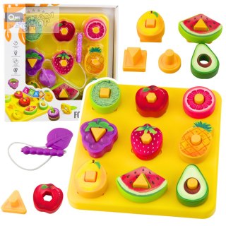 Układanka Edukacyjna Dla Dzieci Geometryczne Owoce Przeplatanka