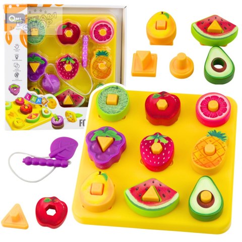 Układanka Edukacyjna Dla Dzieci Geometryczne Owoce Przeplatanka