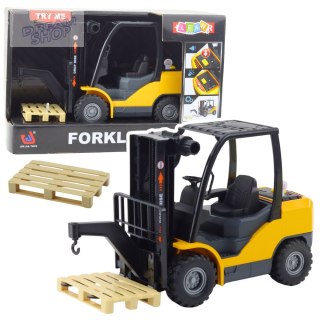 Wózek Widłowy Ruchome Widły Paleta Światła Dźwięki Żółty