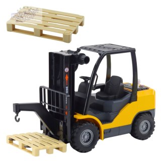 Wózek Widłowy Ruchome Widły Paleta Światła Dźwięki Żółty