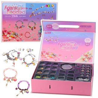 Zestaw Do Tworzenia Bransoletek Biżuterii Koraliki Zawieszki DIY