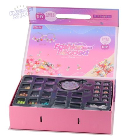 Zestaw Do Tworzenia Bransoletek Biżuterii Koraliki Zawieszki DIY