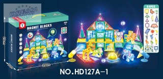 Zestaw Klocków Magnetycznych 3D ZOO 64el.