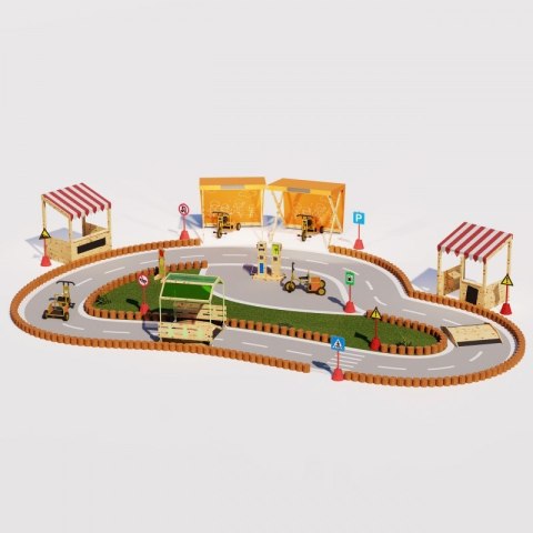 CLASSIC WORLD EDU Drewniany Mostek Rampowy Najazd Droga Tor dla Rowerów