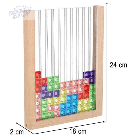 Gra logiczna układanka tetris stojący