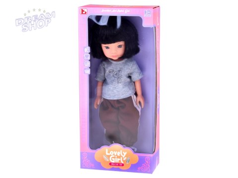 Lovely Girl Lalka z krótkimi czarnymi włosami w sportowym stroju 33cm ZA5849