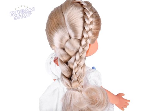 Lovely Girl Urocza Lalka w białej sukience z niebieską kokardką 33cm ZA5850