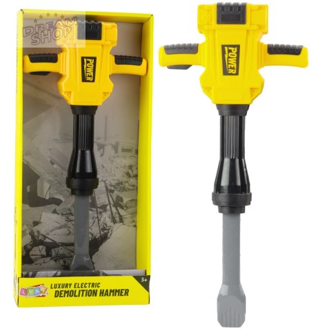 Młot Pneumatyczny Wyburzeniowy Dla Dzieci Światła Dźwięki Wibracje Żółty