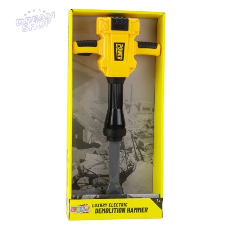 Młot Pneumatyczny Wyburzeniowy Dla Dzieci Światła Dźwięki Wibracje Żółty