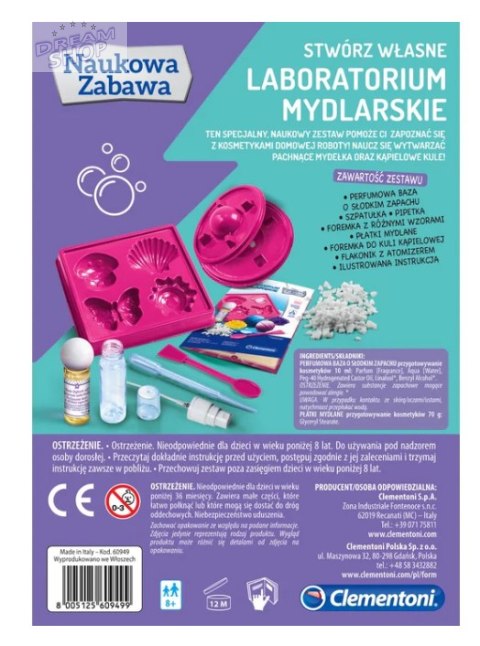 Naukowa Zabawa Zestaw Laboratorium Mydlarskie Mydła Kule do Kąpieli Język Polski Clementoni 60949 Naukowa Zabawa Zestaw Laboratorium Mydlarskie Mydła Kule do Kąpieli Język Polski Clementoni 60949