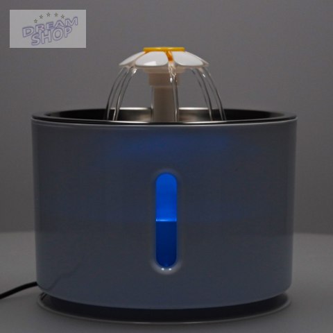 Poidełko fontanna dla psa kota zwierząt automatyczne poidło LED USB 2,4l filtr czyszczący